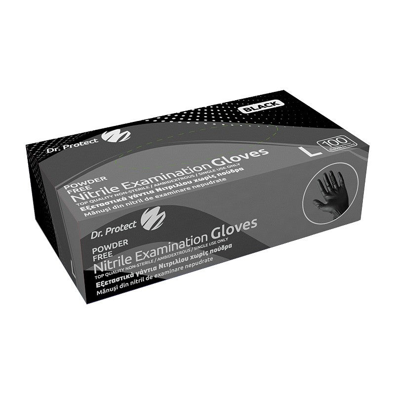 Manusi Examinare Nitril Negre Nepudrate Dr.Protect