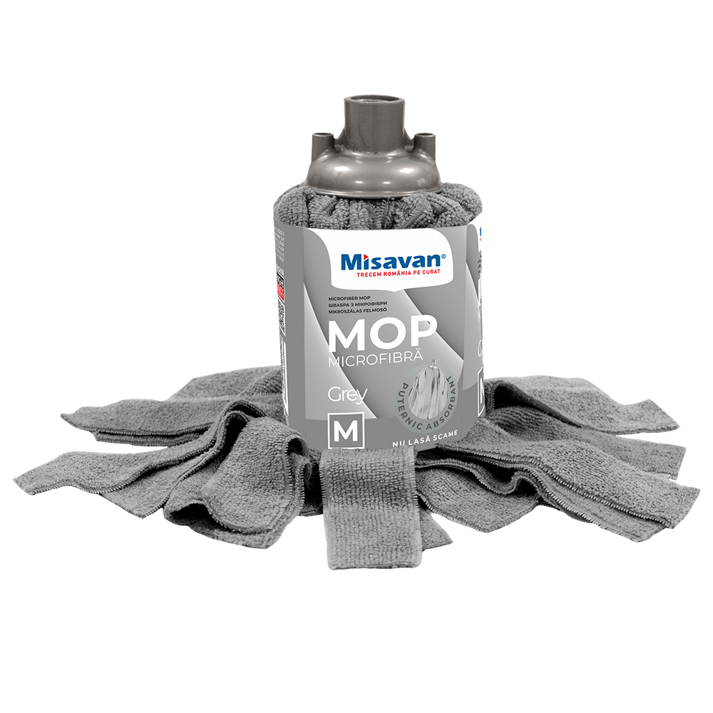 Rezerva mop Misavan, microfibra, marime M, GRI