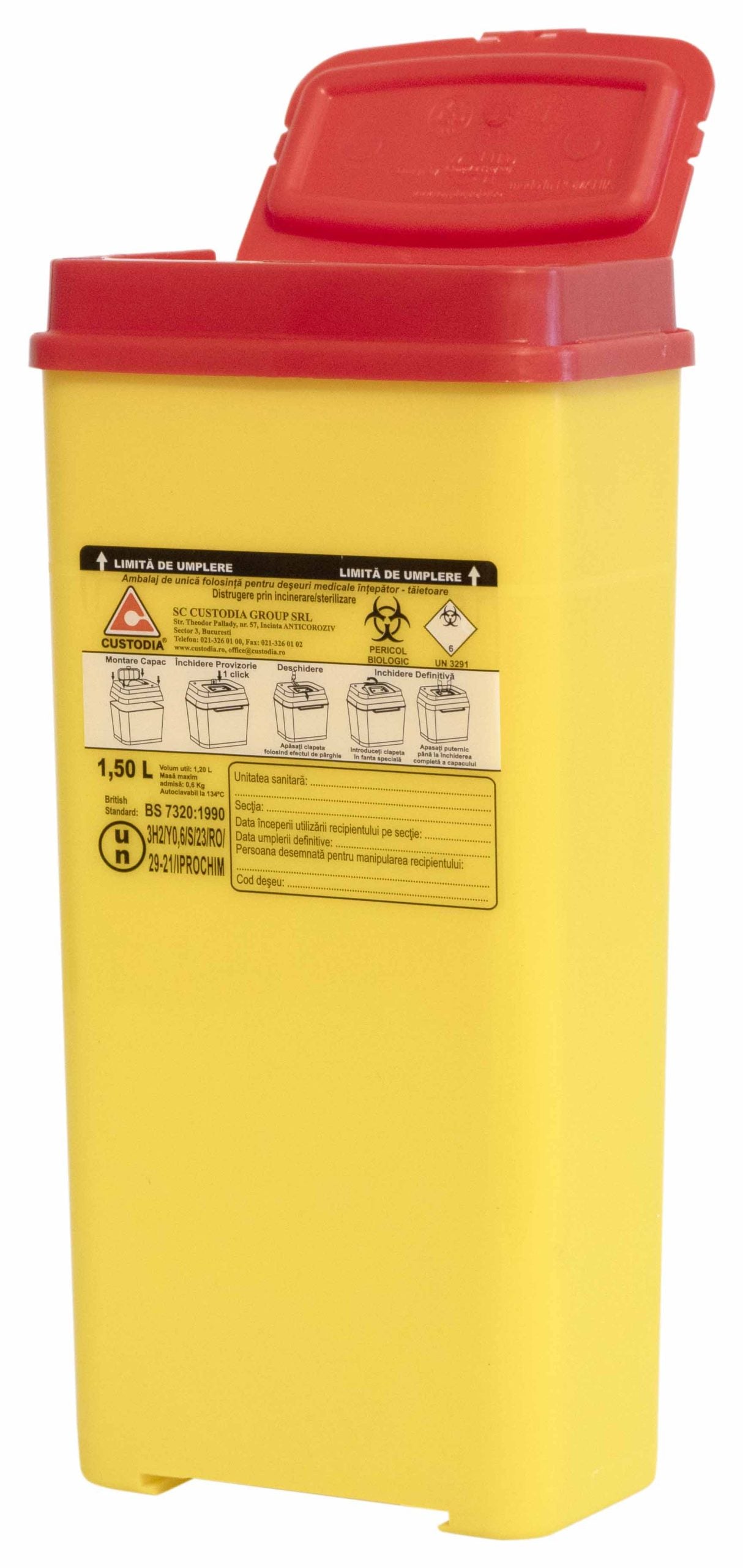 Recipient plastic deseuri taioase