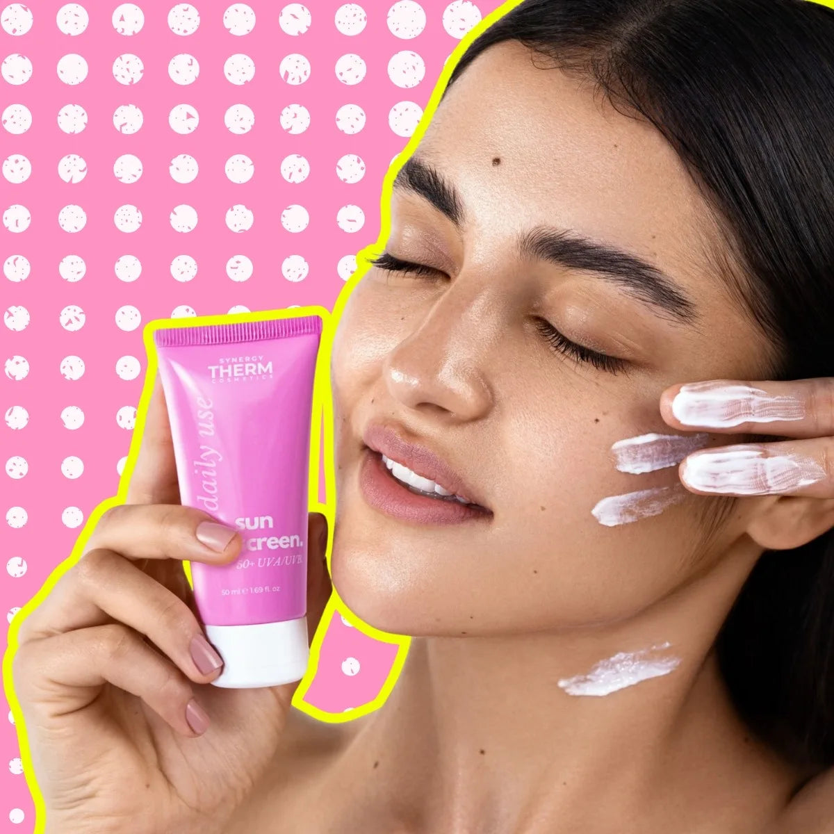 SPF50 cremă pentru față, Daily Use Sunscreen 50+, cremă hidratantă cu protecție solară cu spectru larg ce protejează împotriva razelor UVA/UVB