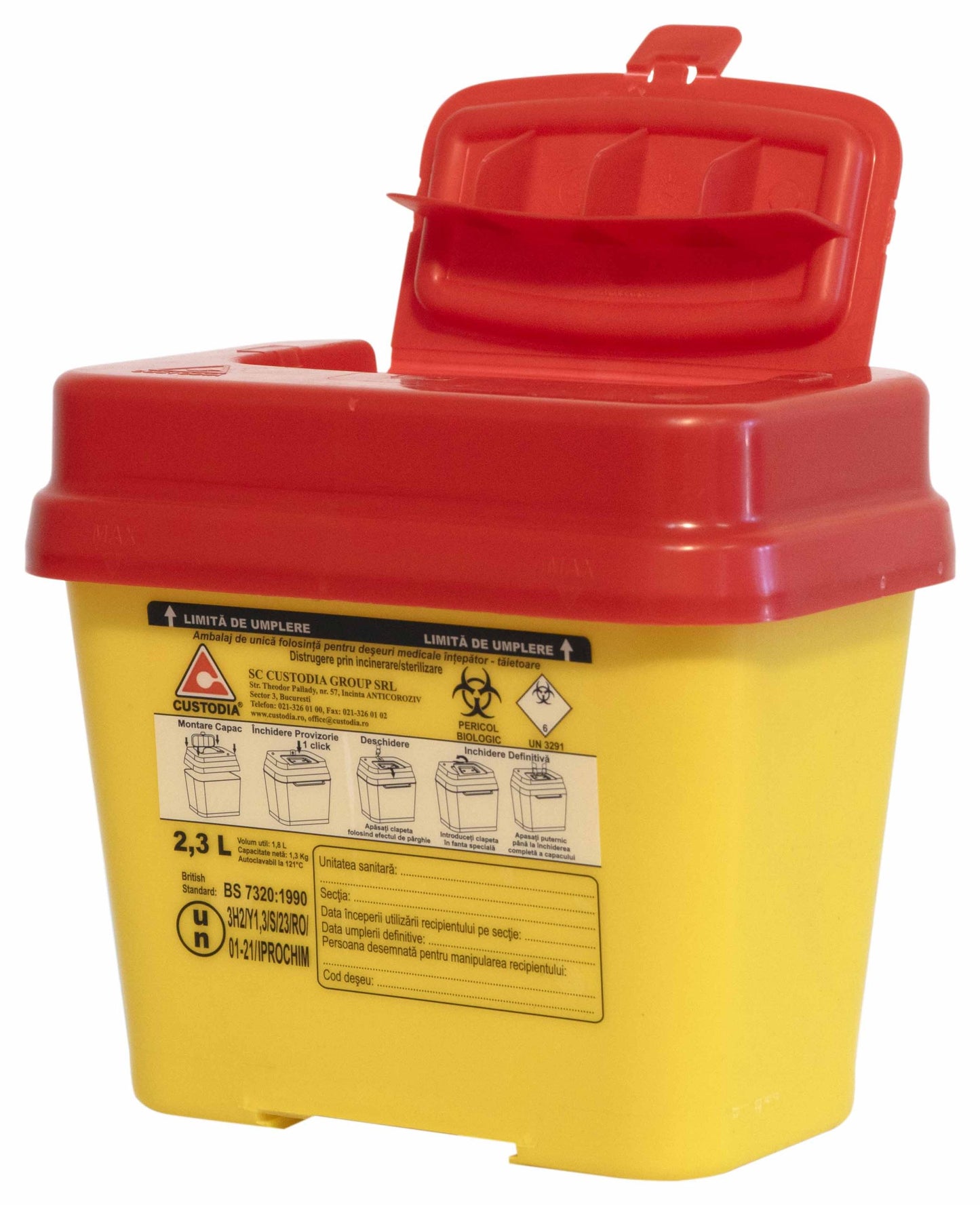 Recipient plastic deseuri taioase