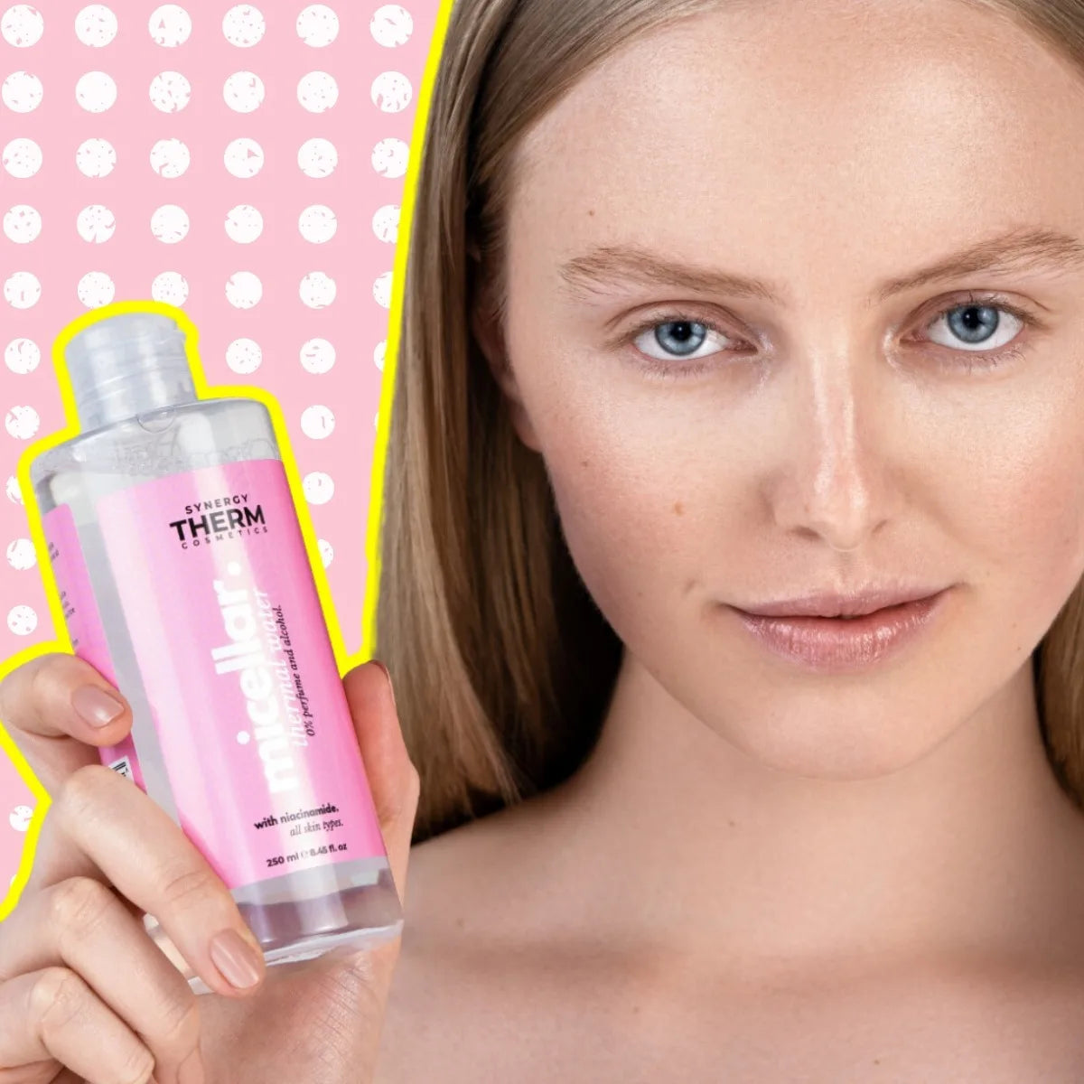 Apă micelară cu Niacinamidă și Betaină, Thermal Micellar Water, ce îndepărtează eficient machiajul și impuritățile fără a irita tenul