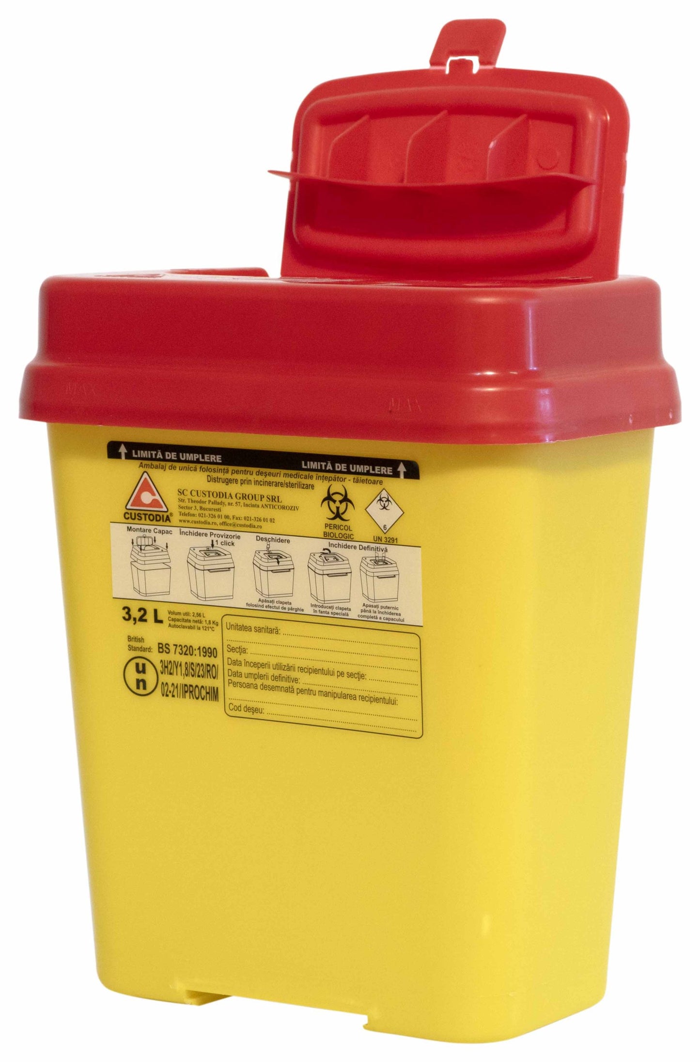 Recipient plastic deseuri taioase