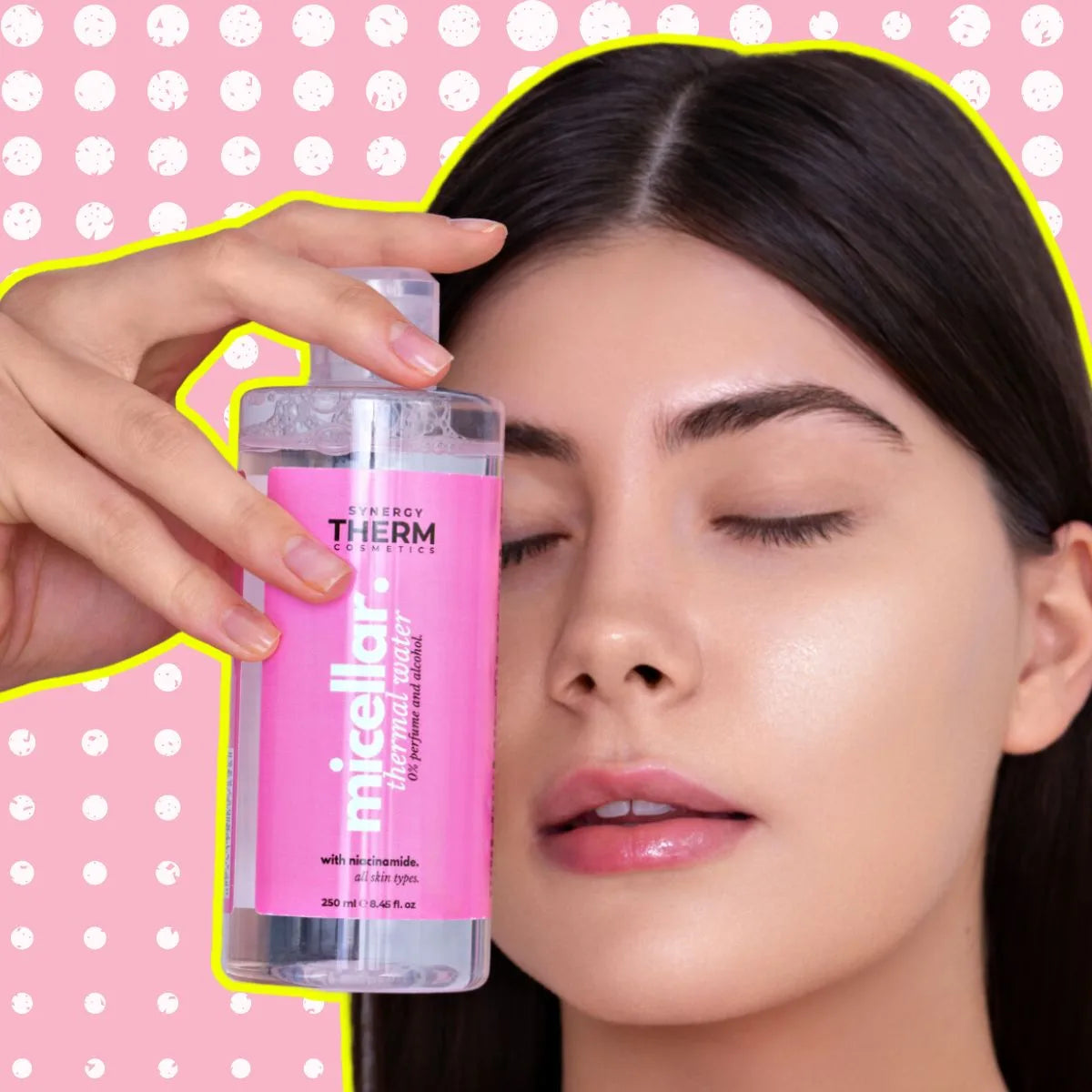 Apă micelară cu Niacinamidă și Betaină, Thermal Micellar Water, ce îndepărtează eficient machiajul și impuritățile fără a irita tenul