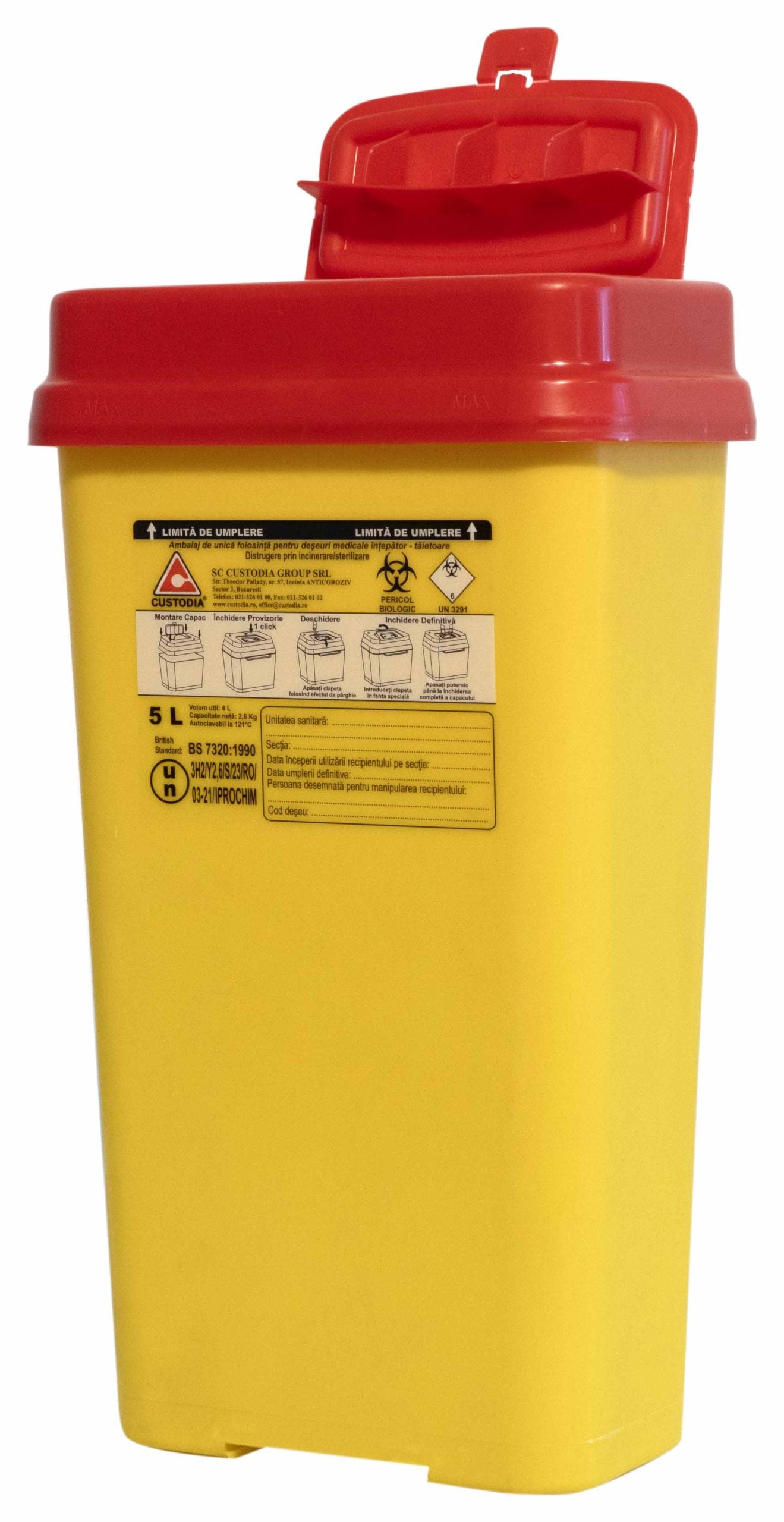 Recipient plastic deseuri taioase