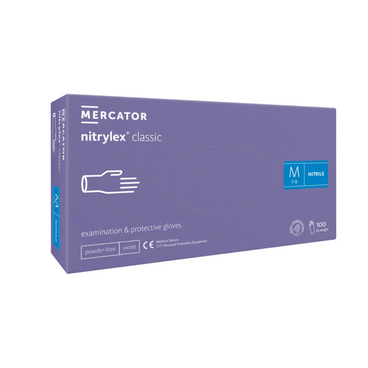 Manusi de examinare si protectie MERCATOR Nitrylex Classic Violet, nitril, fara pudra
