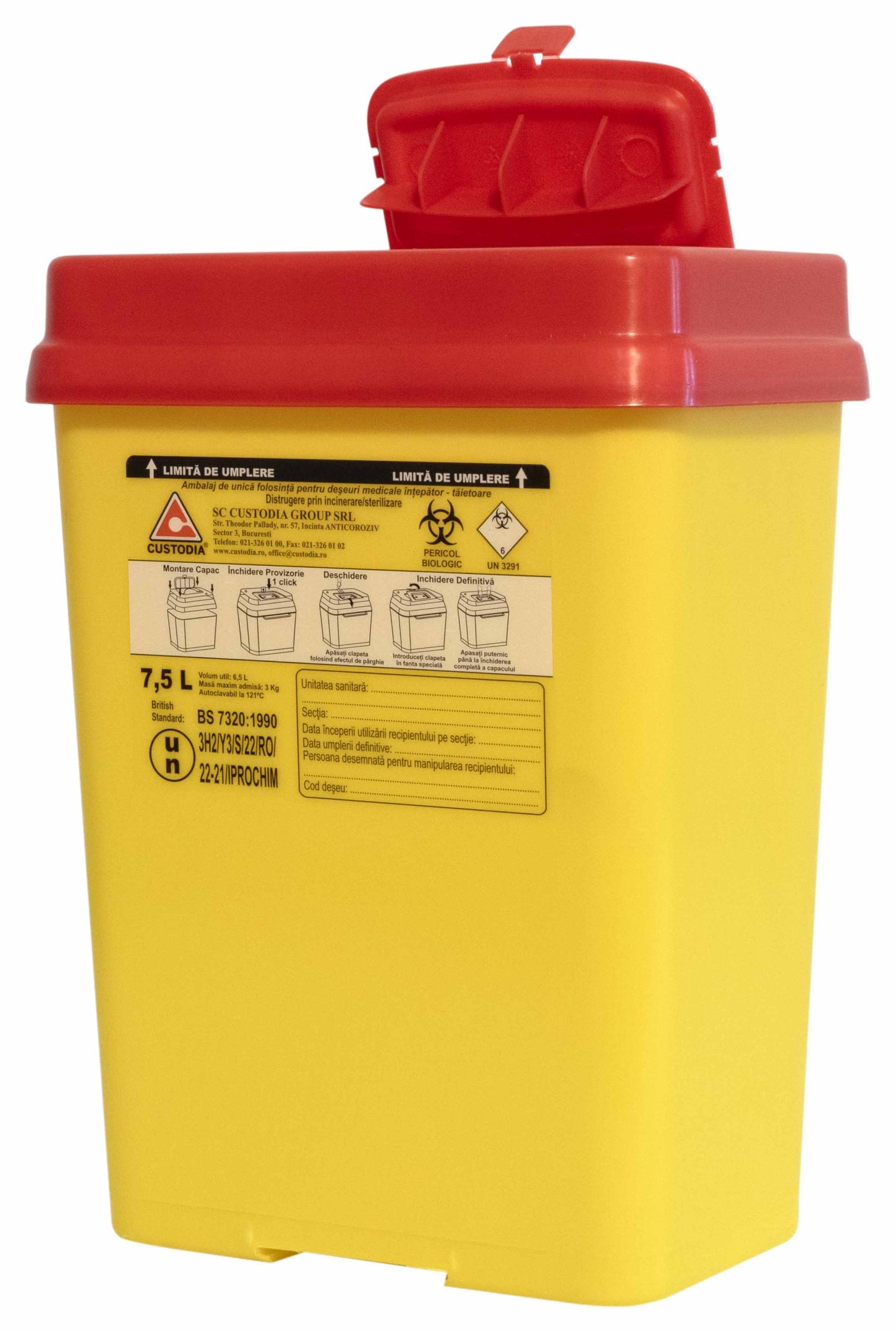 Recipient plastic deseuri taioase