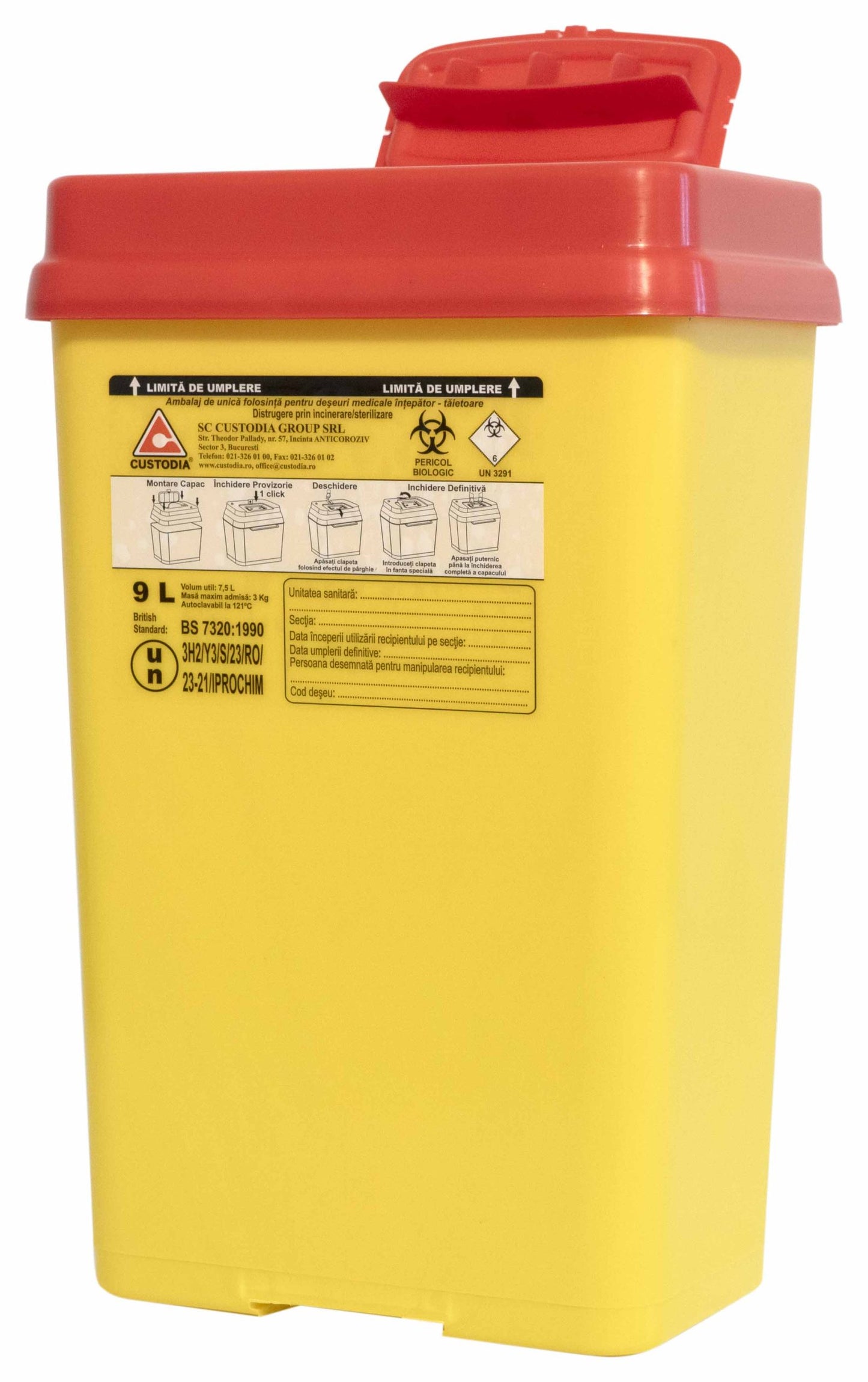 Recipient plastic deseuri taioase