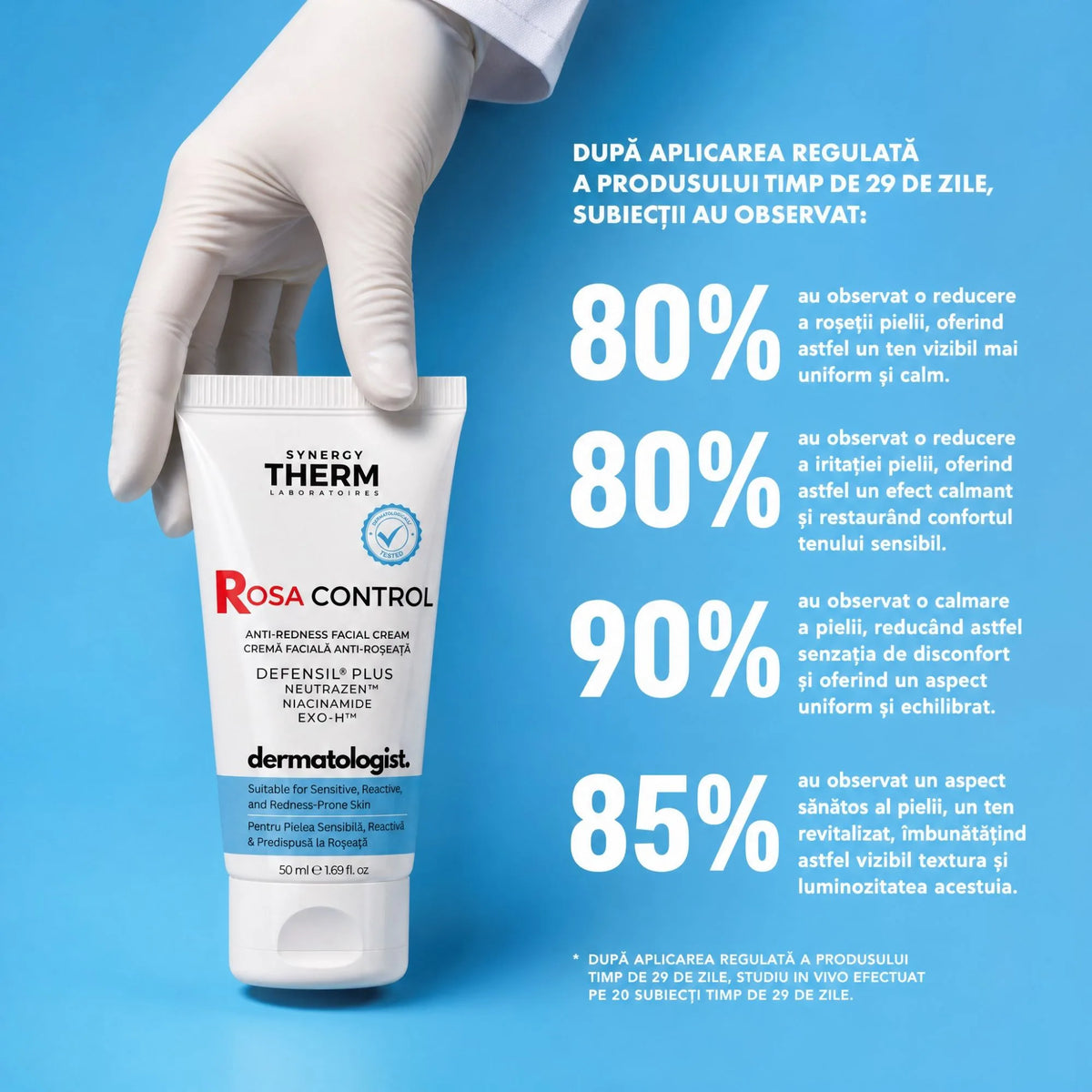 Cremă anti-roșeață – Rosa Control – pentru tenul sensibil și predispus la rozacee 50 ml