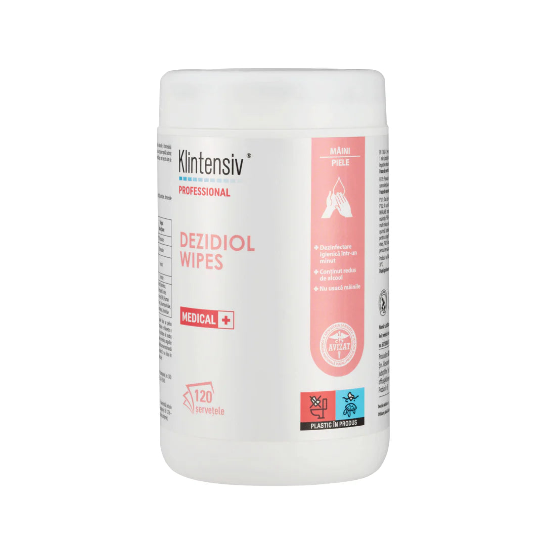 Dezidiol® Wipes servetele dezinfectatie maini cu alcool 120buc/tub