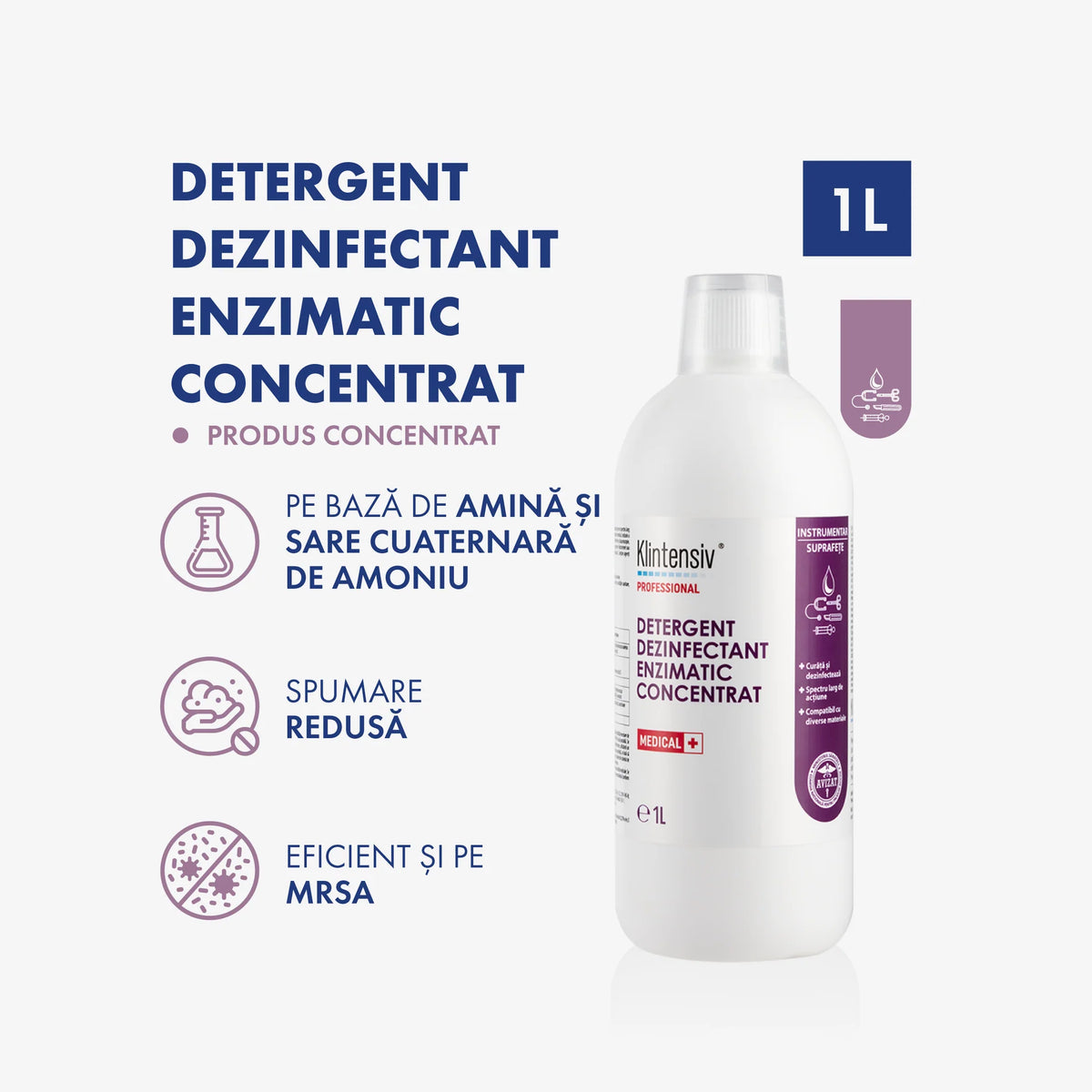Detergent dezinfectant enzimatic concentrat pentru instrumentar medical 1000ML