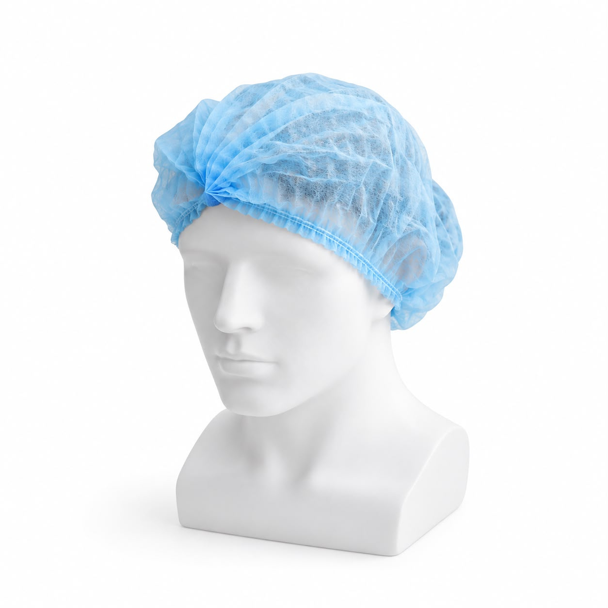 Bonete medicale de unica folosinta, PRIMA, cu elastic si clip, 100 bucati - Albastru