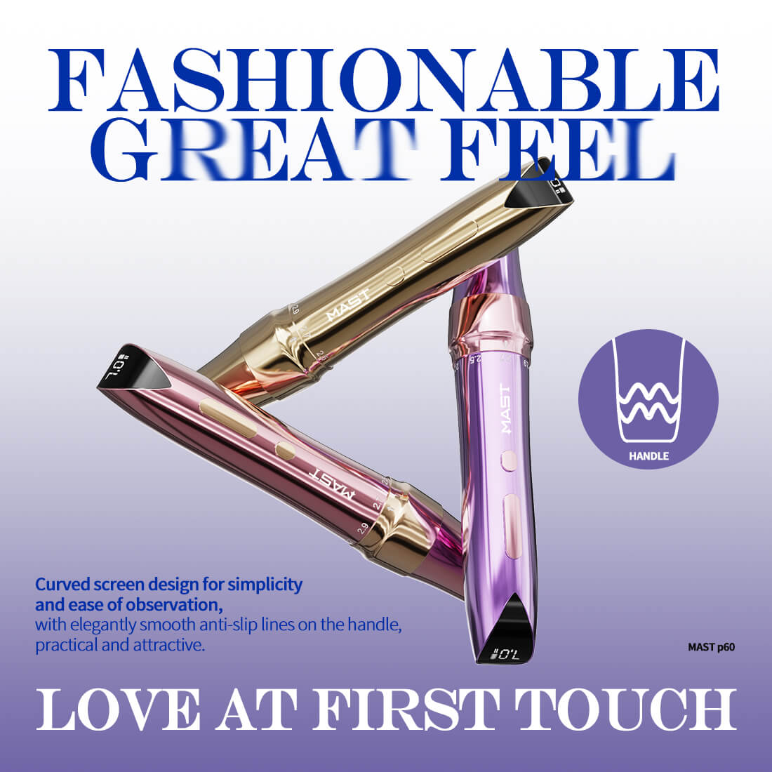 Aparat micropigmentare MAST P60, 2 baterii, PINK