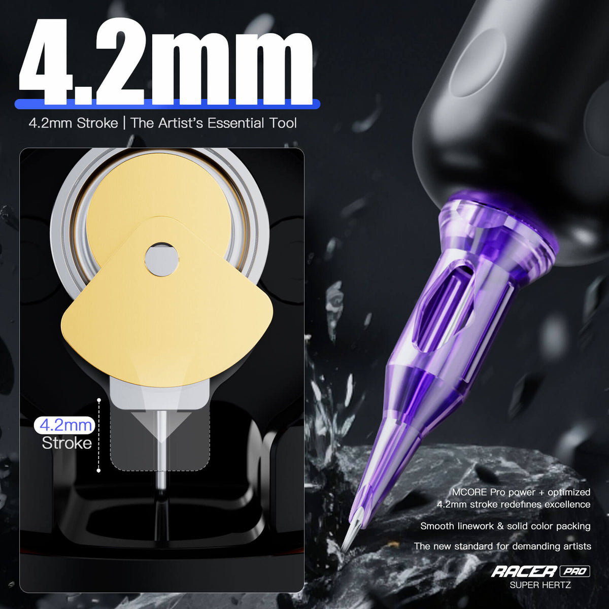 MAST Racer Pro – Aparat Wireless pentru Micropigmentare/Tatuaj, 4.2 mm