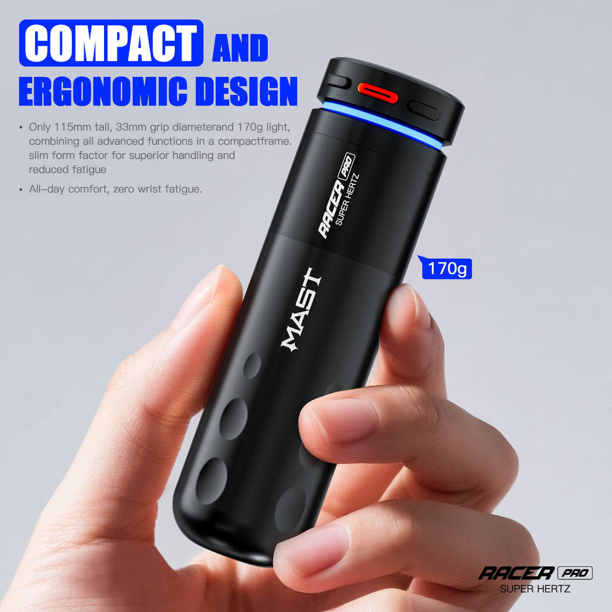 MAST Racer Pro – Aparat Wireless pentru Micropigmentare/Tatuaj, 4.2 mm