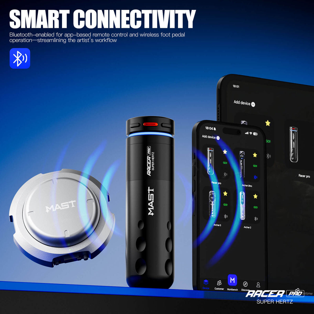 MAST Racer Pro – Aparat Wireless pentru Micropigmentare/Tatuaj, 4.2 mm