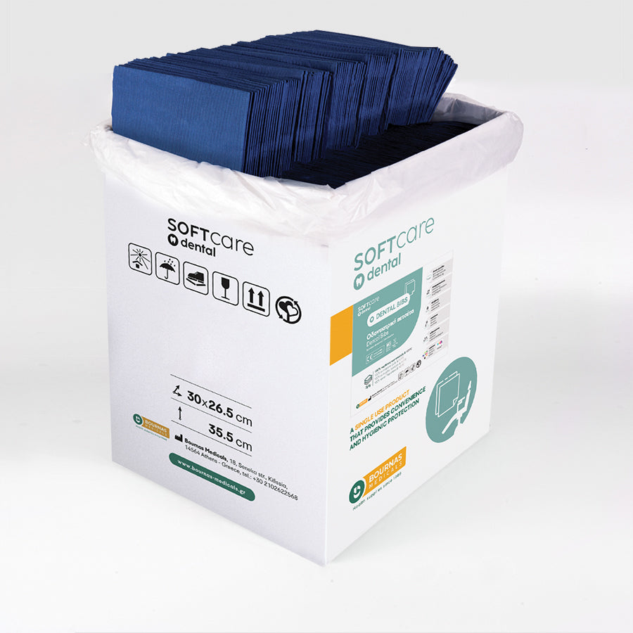 Bavete Soft Care Standard 2 straturi 33x45 cm - Albastru (500 bucati)