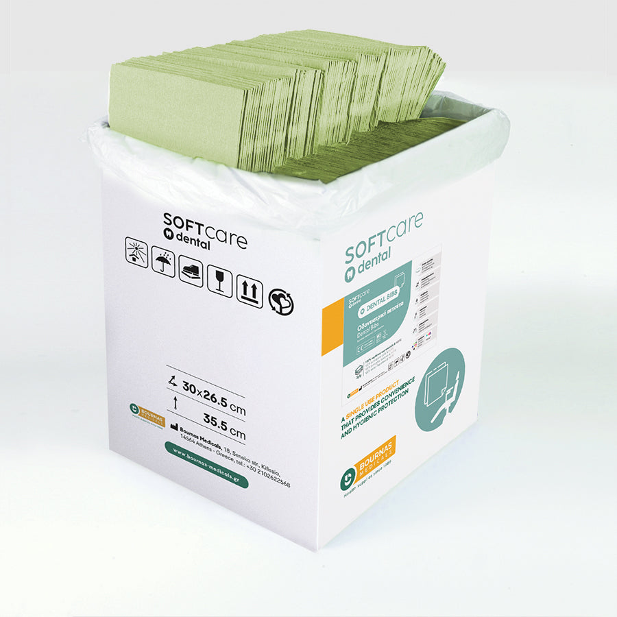 Bavete Soft Care Standard 2 straturi 33x45 cm - Verde (500 bucati)