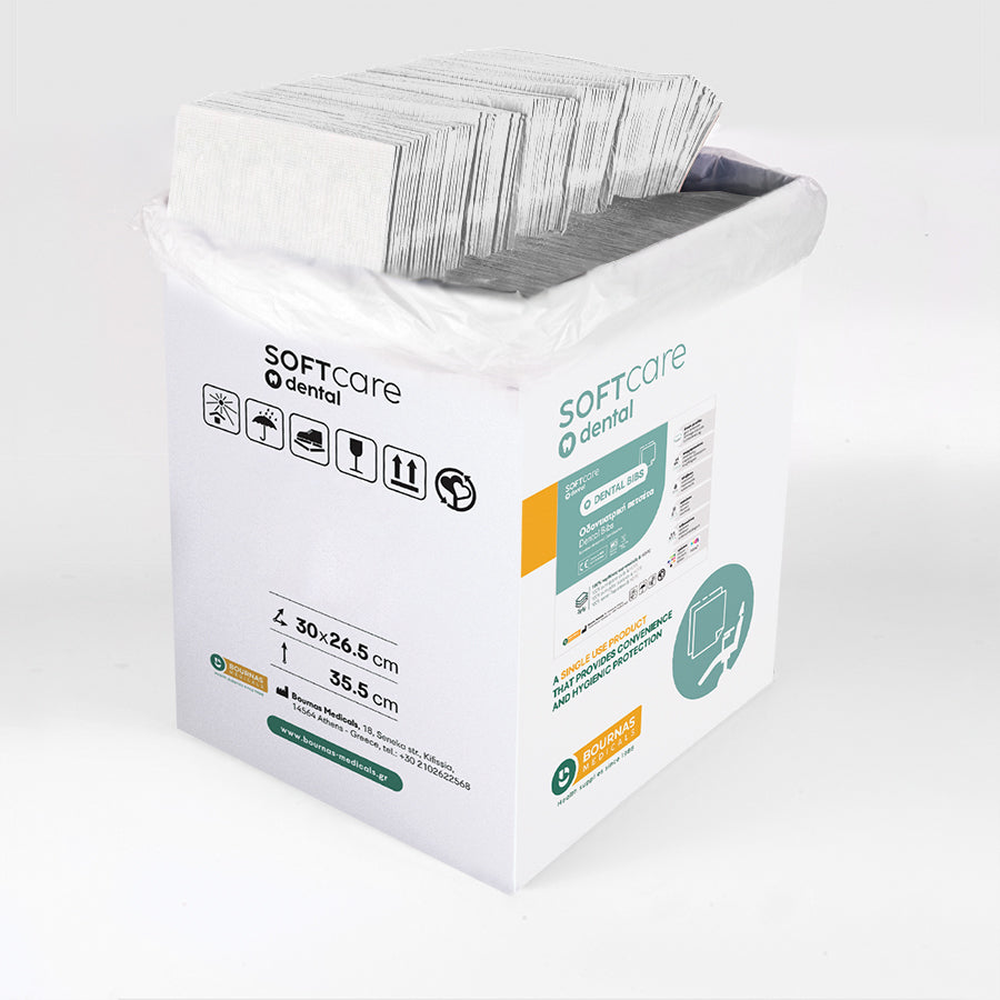Bavete Soft Care Standard 2 straturi 33x45 cm - Alb (500 bucati)