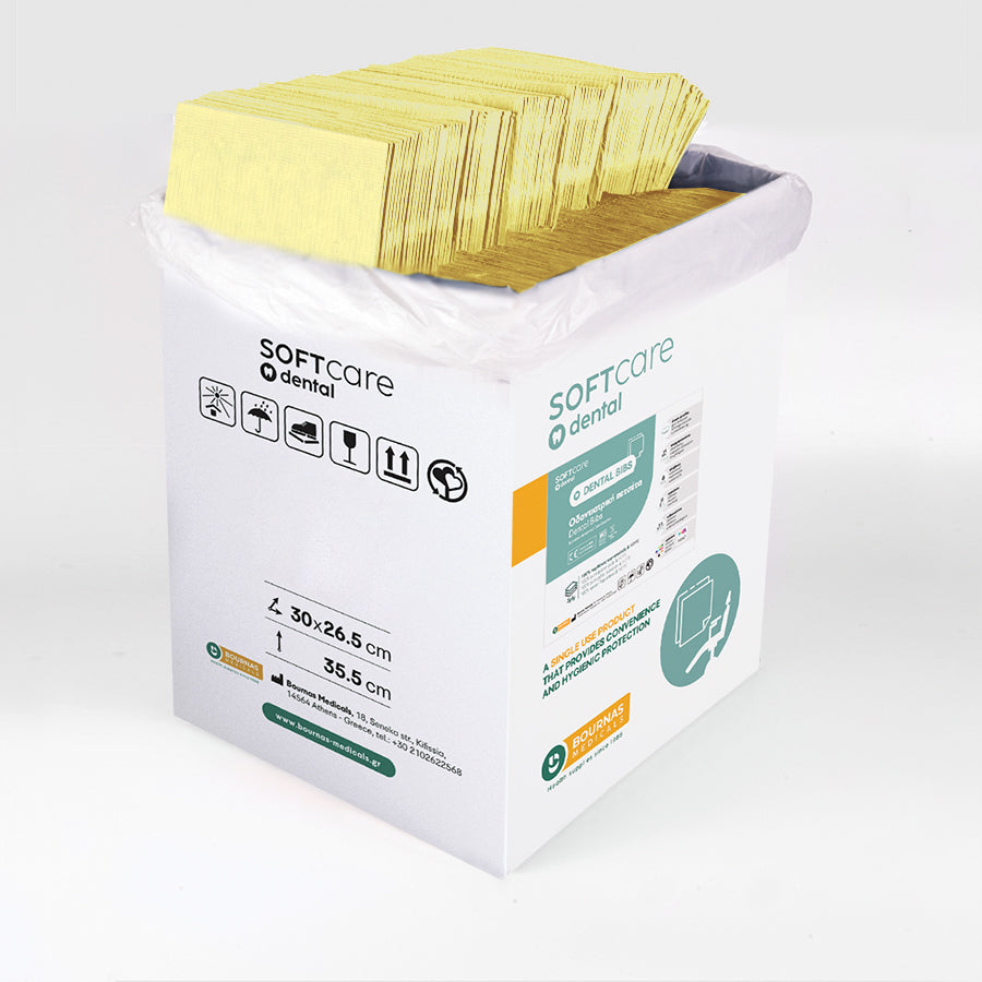 Bavete Soft Care Standard 2 straturi 33x45 cm - Galben (500 bucati)