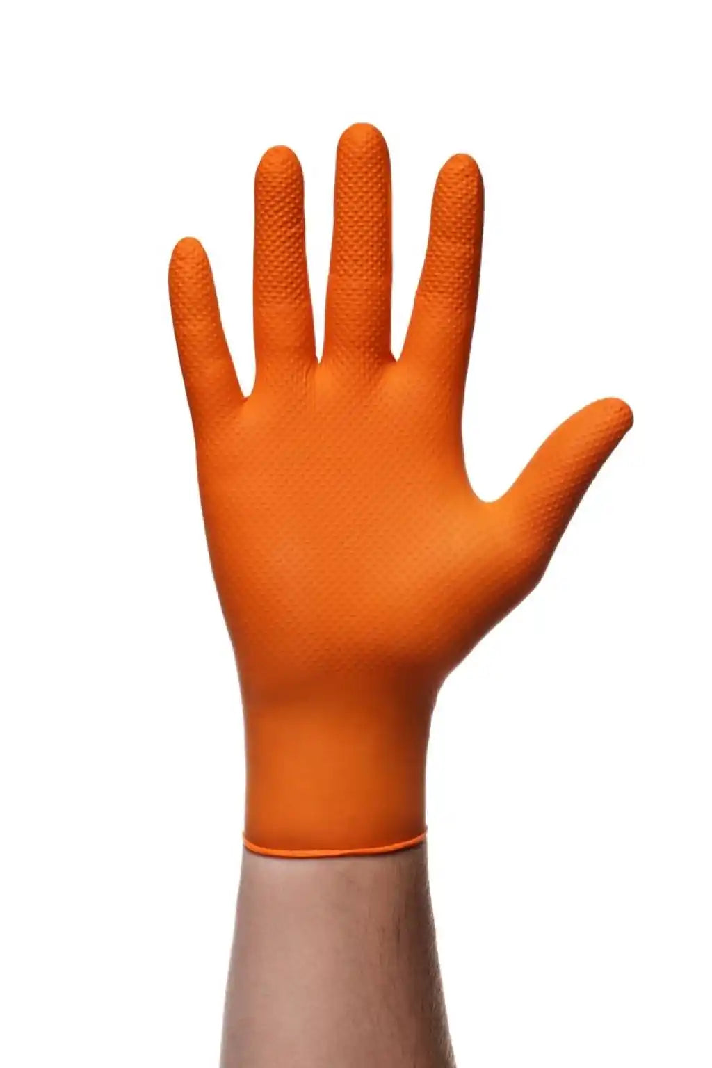 Mercator GoGrip Orange – Manusi nitril portocalii fara pudra, 50 bucati