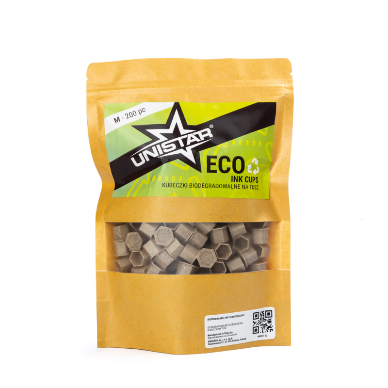 Capacele pigment hexagonale biodegradabile, M, 200 buc