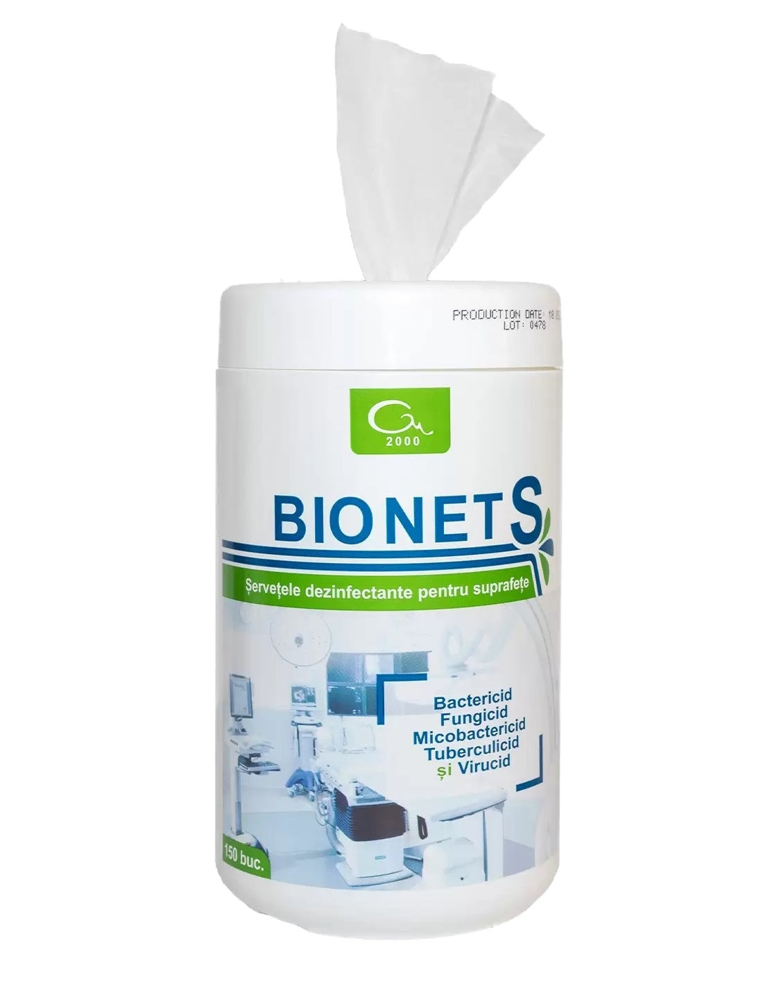 Servetele dezinfectante suprafete - 150 buc (Bionet S)