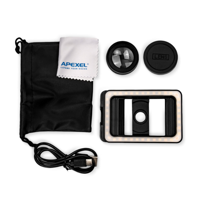 Lumina led cu obiectiv macro