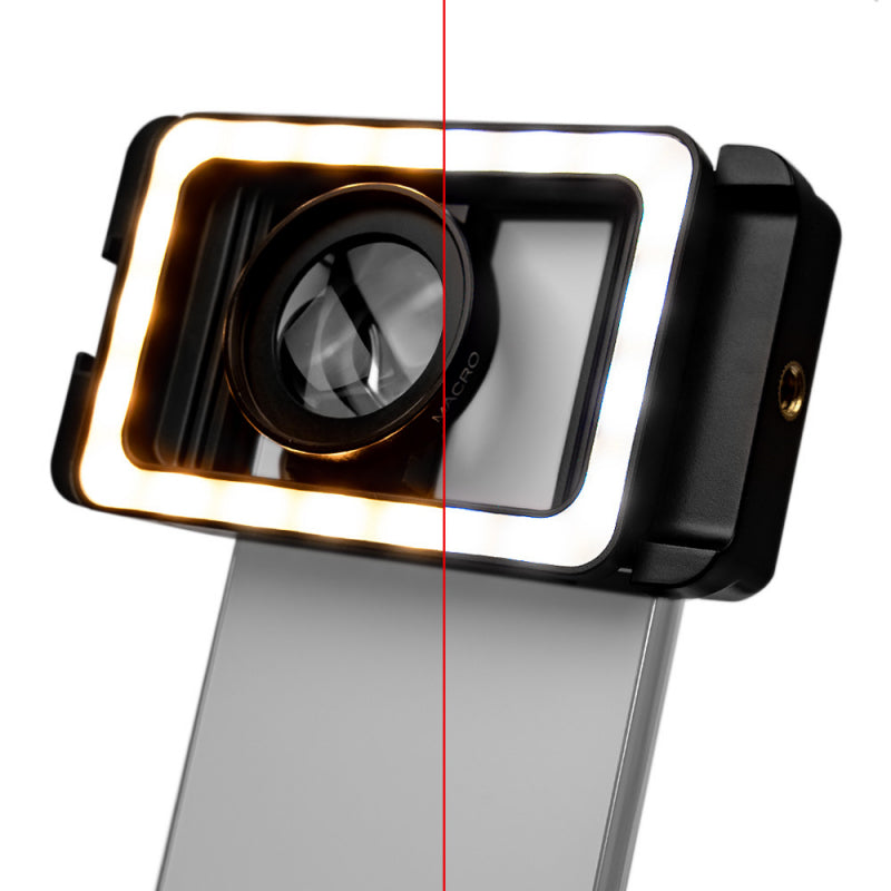 Lumina led cu obiectiv macro