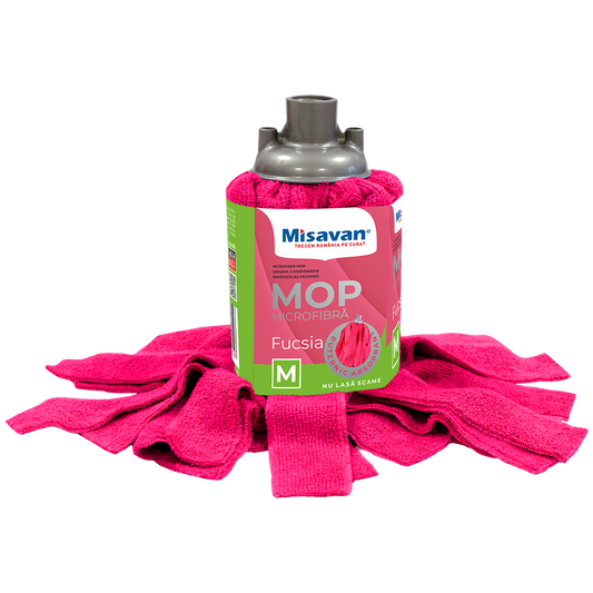 Rezerva mop Misavan, microfibra, marime M, FUCSIA