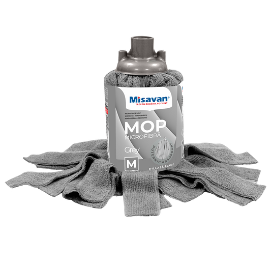 Rezerva mop Misavan, microfibra, marime M, GRI
