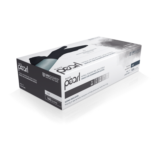 Manusi nitril Unigloves Black Pearl, medicale, fara pudra