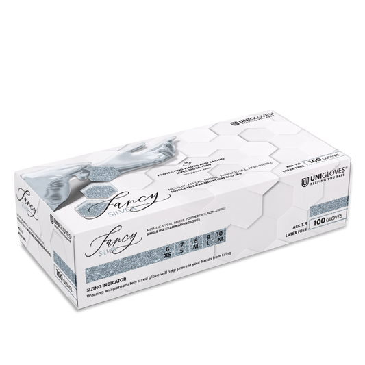 Manusi nitril Unigloves FANCY SILVER , uz medical si profesional