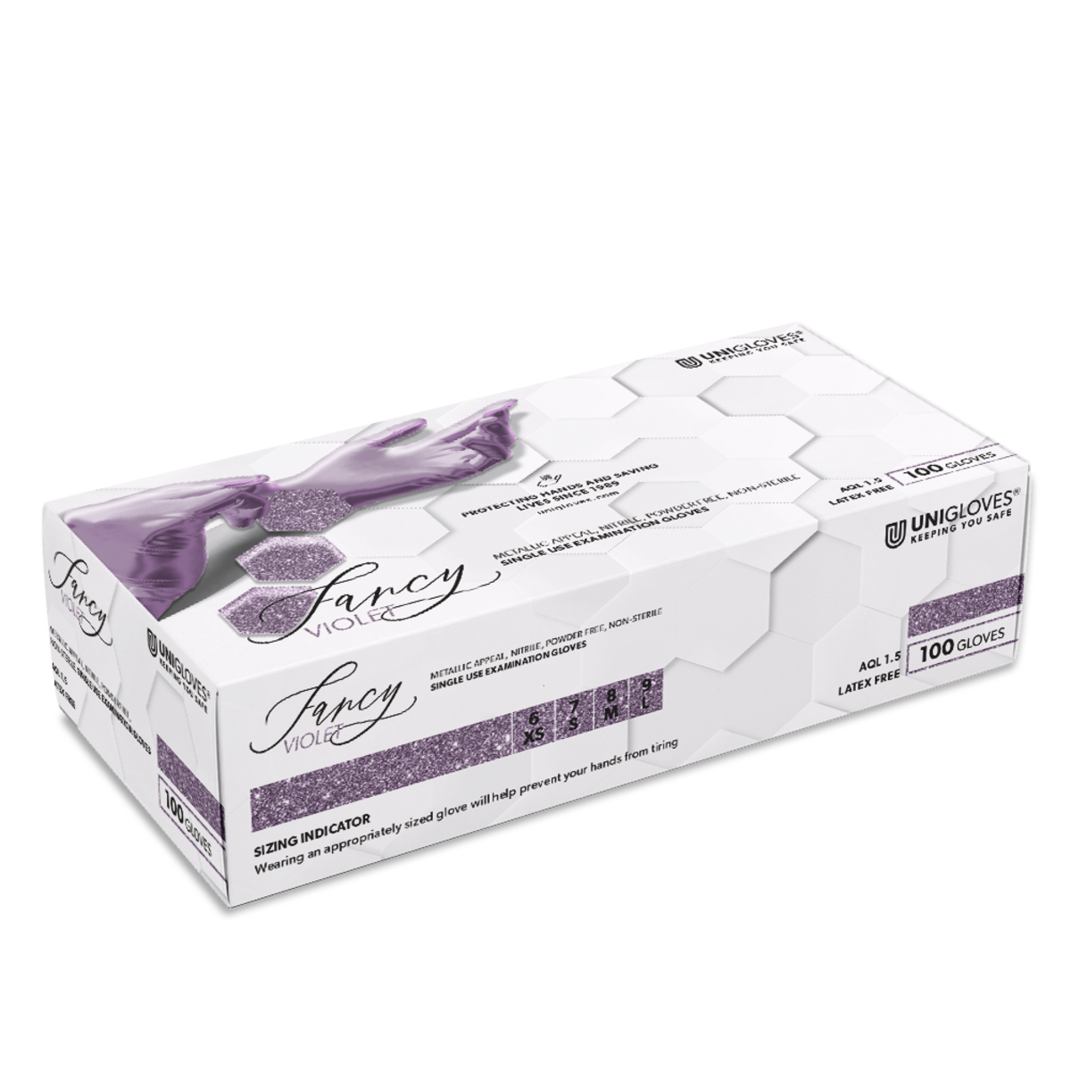 Manusi nitril Unigloves FANCY VIOLET , uz medical si profesional